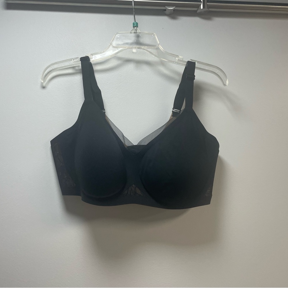 Honeylove Crossover Black Bra, 40C/D